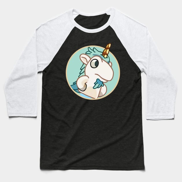 unicorse hole funny Baseball T-Shirt by frondorfelda